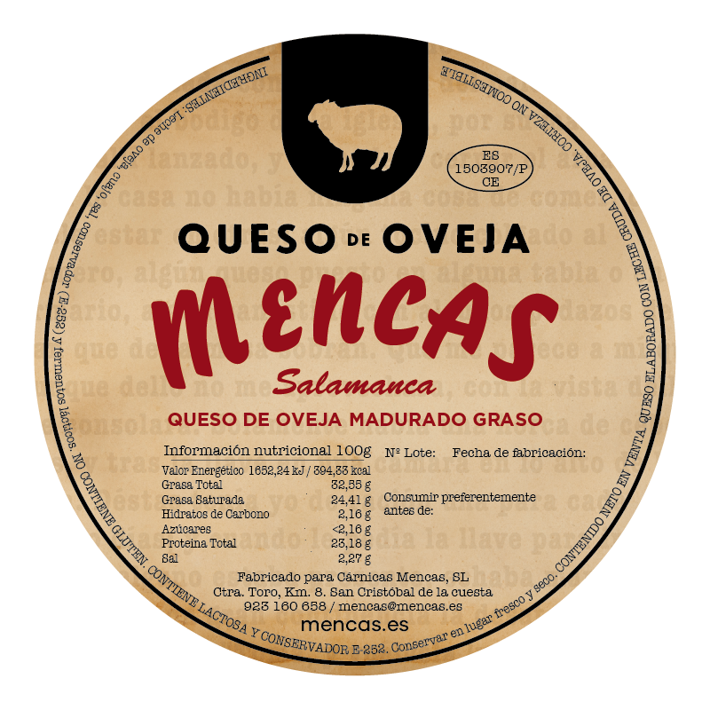 QUESO DE OVEJA Quesos Mencas