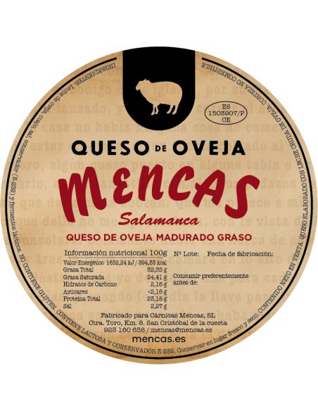 QUESO DE OVEJA Quesos Mencas