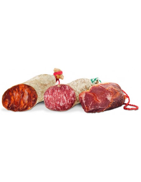 LOTE IBÉRICOS DE BELLOTA 50% IBÉRICO (ROJA) - CON TABLA Y CUCHILLO Embutidos Mencas