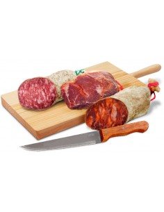 LOTE IBÉRICOS DE BELLOTA 50% IBÉRICO (ROJA) - CON TABLA Y CUCHILLO Embutidos Mencas