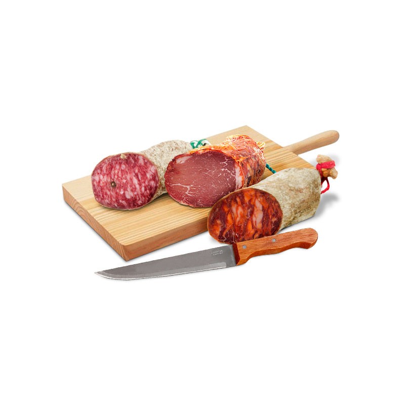 LOTE IBÉRICOS DE CEBO DE CAMPO CON TABLA Y CUCHILLO Embutidos