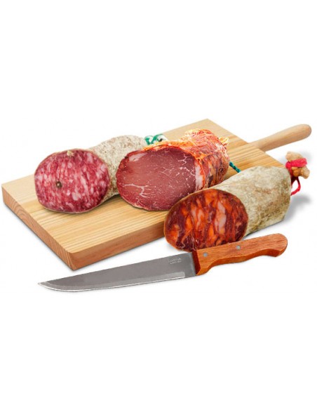 LOTE IBÉRICOS DE CEBO DE CAMPO CON TABLA Y CUCHILLO Embutidos