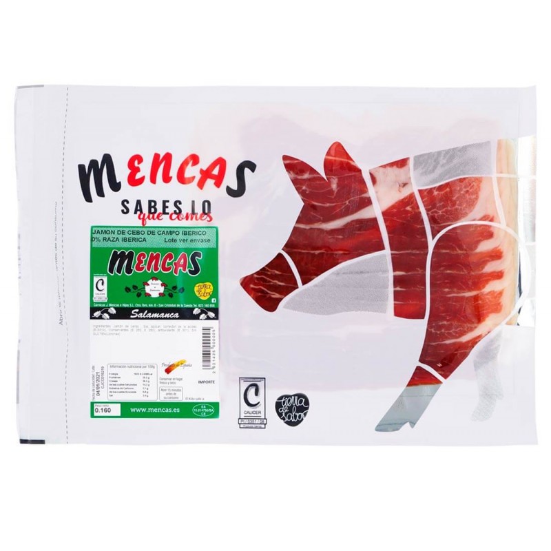 Loncheado de Jamón de Cebo de Campo 50% Ibérico  - Mencas