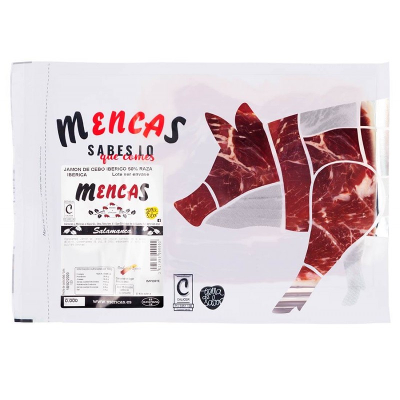 Loncheado de Jamón de Cebo Ibérico 50% - Mencas