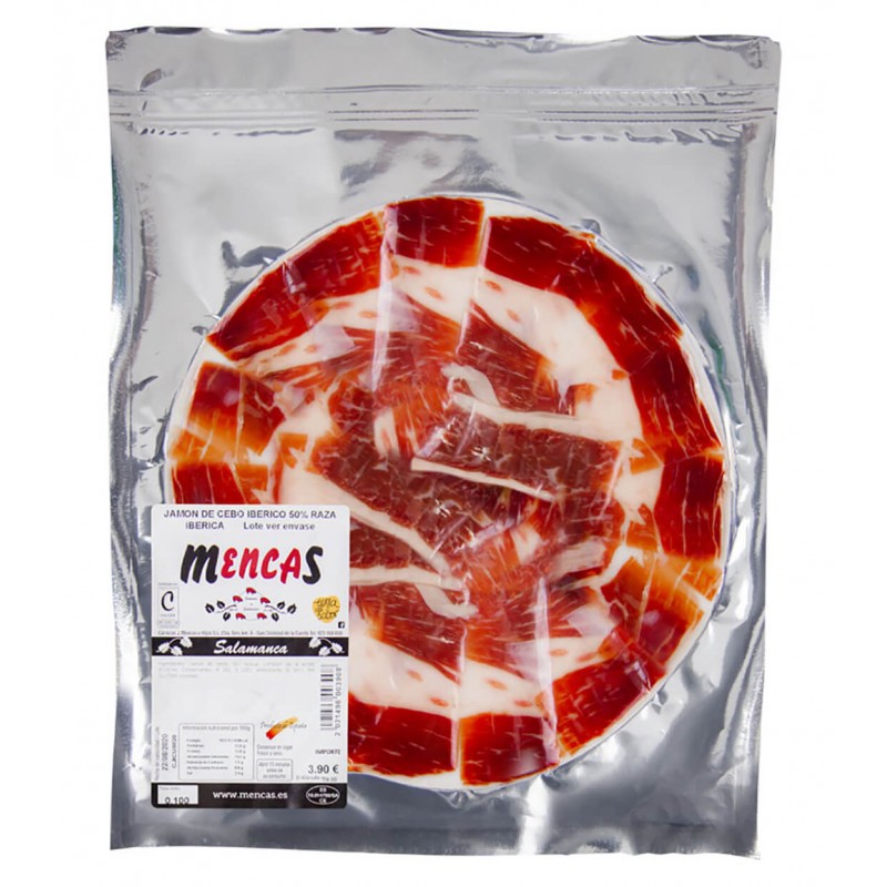 Loncheado de Jamón de Cebo Ibérico 50% - Mencas
