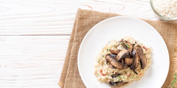 Risotto de jamón ibérico y setas